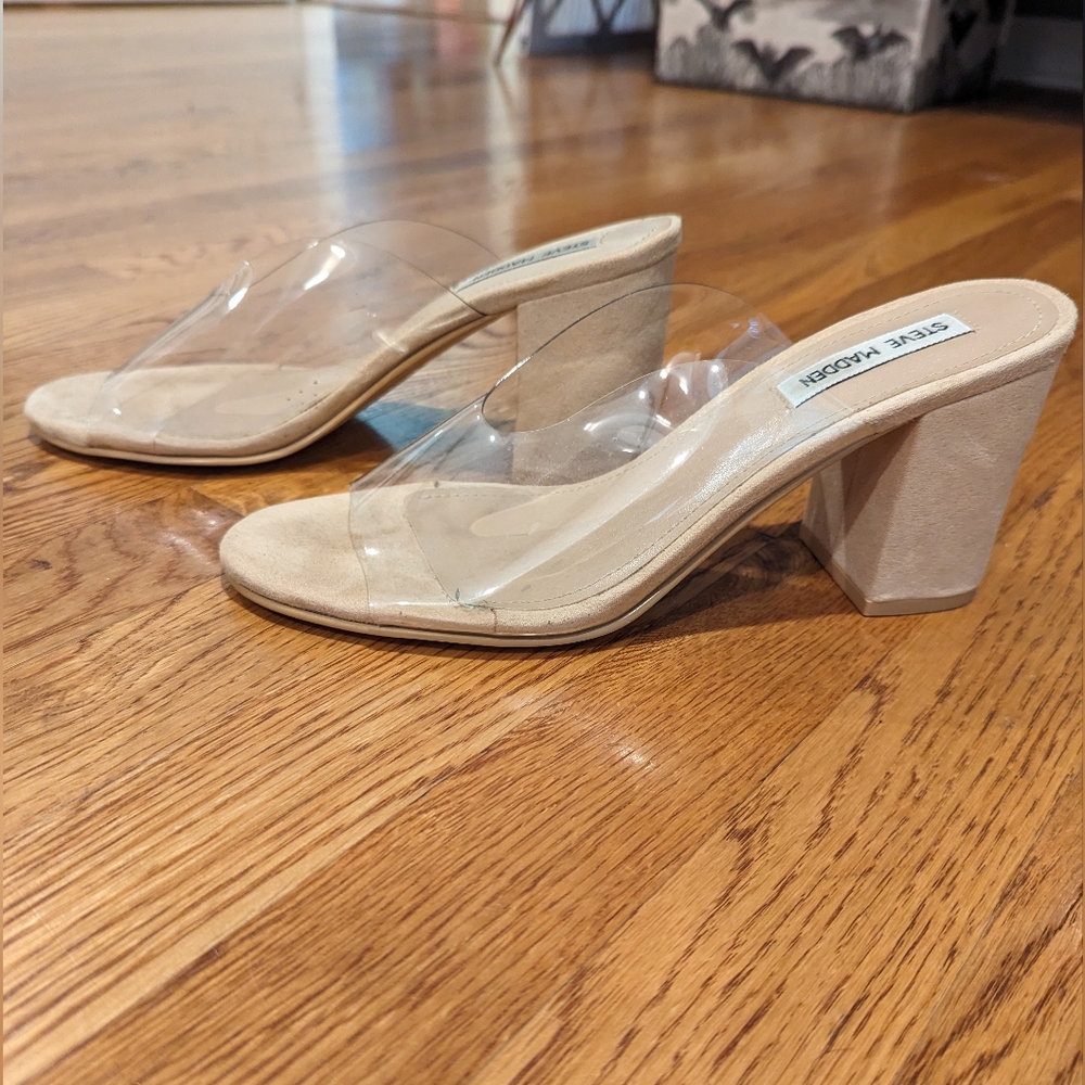 Steve Madden Clear Band Dip Slides